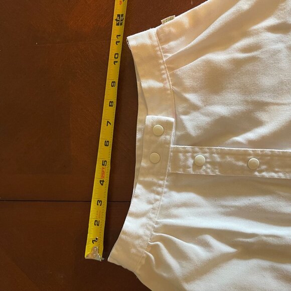 Mini Skirt Marilyn’s of Beverly Hills Sz 6 Vintage 80s White  Snap Button Front - Picture 6 of 10